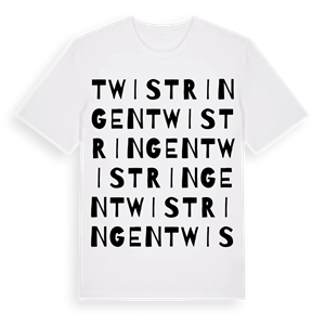 Twistringen ordlek t-shirt – ekologisk bomull t-shirt från Pinshirt