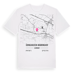 Üdinghausen-Warringhof karta t-shirt – ekologisk bomull t-shirt från Pinshirt