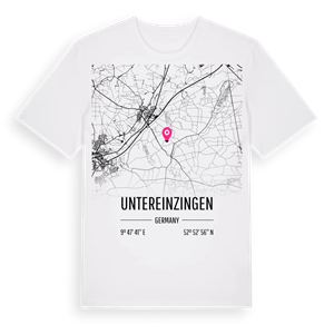 Untereinzingen karta t-shirt – ekologisk bomull t-shirt från Pinshirt