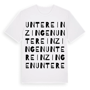 Untereinzingen ordlek t-shirt – ekologisk bomull t-shirt från Pinshirt