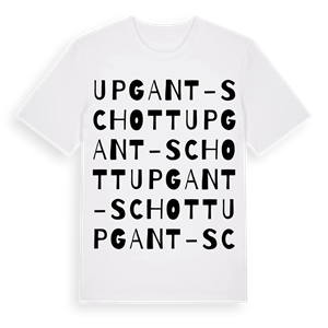 Upgant-Schott ordlek t-shirt – ekologisk bomull t-shirt från Pinshirt