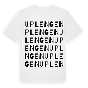 Uplengen ordlek t-shirt – ekologisk bomull t-shirt från Pinshirt