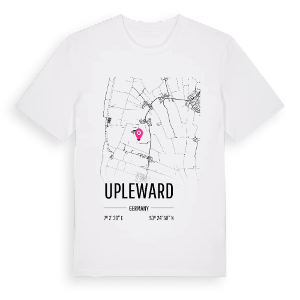 Upleward karta t-shirt – ekologisk bomull t-shirt från Pinshirt