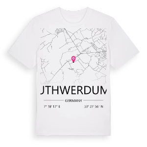 Uthwerdum karta t-shirt – ekologisk bomull t-shirt från Pinshirt