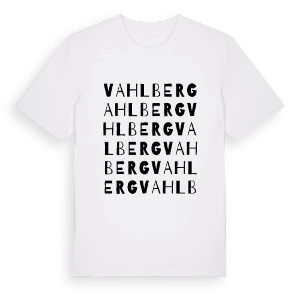 Vahlberg ordlek t-shirt – ekologisk bomull t-shirt från Pinshirt
