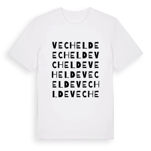 Vechelde ordlek t-shirt – ekologisk bomull t-shirt från Pinshirt