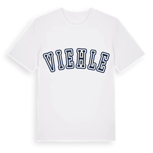 Viehle college t-shirt – ekologisk bomull t-shirt från Pinshirt