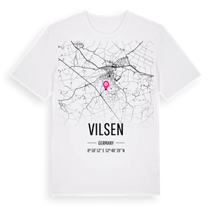 Vilsen karta t-shirt – ekologisk bomull t-shirt från Pinshirt