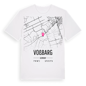 Voßbarg karta t-shirt – ekologisk bomull t-shirt från Pinshirt