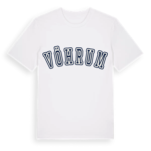 Vöhrum college t-shirt – ekologisk bomull t-shirt från Pinshirt