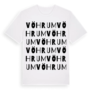 Vöhrum ordlek t-shirt – ekologisk bomull t-shirt från Pinshirt
