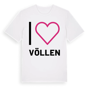 Jag älskar Völlen t-shirt stort tryck – ekologisk bomull t-shirt från Pinshirt