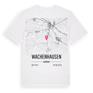 Wachenhausen karta t-shirt – ekologisk bomull t-shirt från Pinshirt