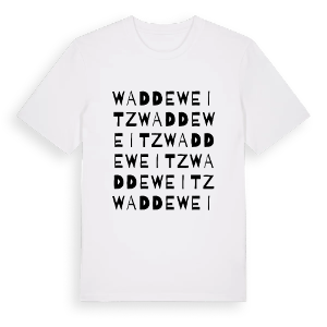 Waddeweitz ordlek t-shirt – ekologisk bomull t-shirt från Pinshirt