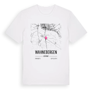 Wahnebergen karta t-shirt – ekologisk bomull t-shirt från Pinshirt