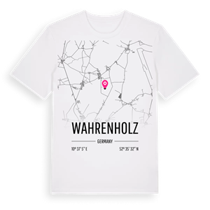 Wahrenholz karta t-shirt – ekologisk bomull t-shirt från Pinshirt