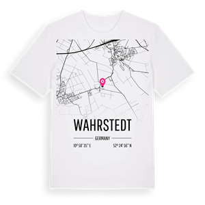 Wahrstedt karta t-shirt – ekologisk bomull t-shirt från Pinshirt