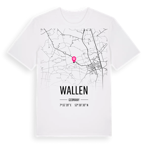 Wallen karta t-shirt – ekologisk bomull t-shirt från Pinshirt