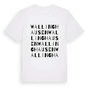 Wallinghausen ordlek t-shirt – ekologisk bomull t-shirt från Pinshirt