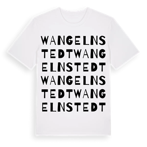 Wangelnstedt ordlek t-shirt – ekologisk bomull t-shirt från Pinshirt
