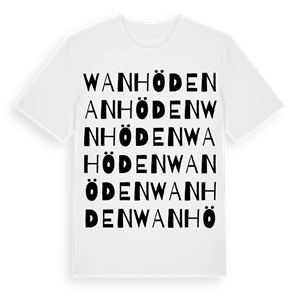 Wanhöden ordlek t-shirt – ekologisk bomull t-shirt från Pinshirt