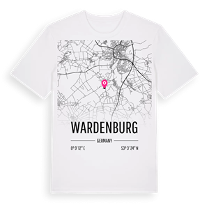 Wardenburg karta t-shirt – ekologisk bomull t-shirt från Pinshirt