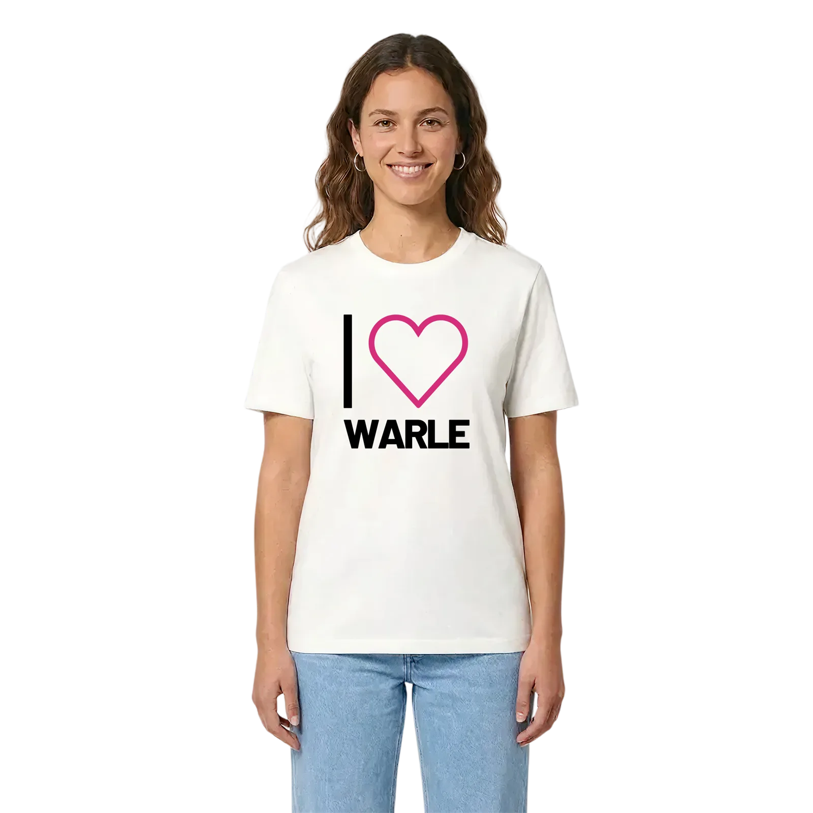 Jag älskar Warle t-shirt stort tryck – White, i miljö