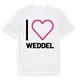 Jag älskar Weddel t-shirt stort tryck