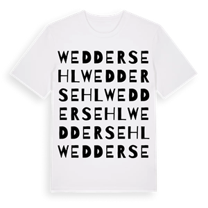 Weddersehl ordlek t-shirt – ekologisk bomull t-shirt från Pinshirt