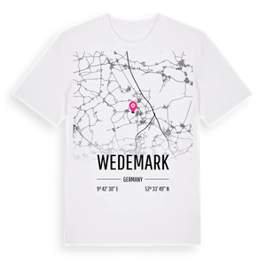 Wedemark karta t-shirt – ekologisk bomull t-shirt från Pinshirt