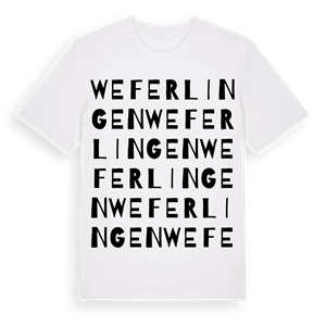 Weferlingen ordlek t-shirt – ekologisk bomull t-shirt från Pinshirt