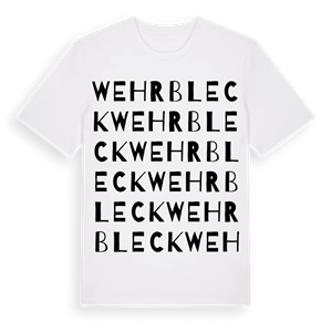 Wehrbleck ordlek t-shirt – ekologisk bomull t-shirt från Pinshirt
