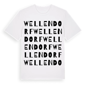Wellendorf ordlek t-shirt – ekologisk bomull t-shirt från Pinshirt