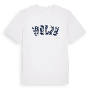 Welpe college t-shirt – ekologisk bomull t-shirt från Pinshirt