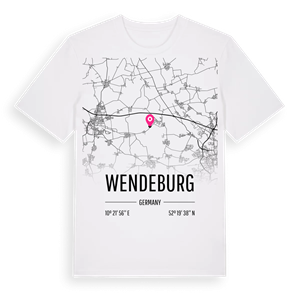 Wendeburg karta t-shirt – ekologisk bomull t-shirt från Pinshirt