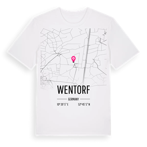Wentorf karta t-shirt – ekologisk bomull t-shirt från Pinshirt