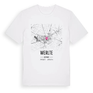 Werlte karta t-shirt – ekologisk bomull t-shirt från Pinshirt