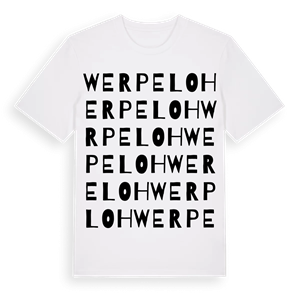 Werpeloh ordlek t-shirt – ekologisk bomull t-shirt från Pinshirt