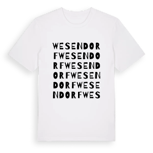 Wesendorf ordlek t-shirt – ekologisk bomull t-shirt från Pinshirt
