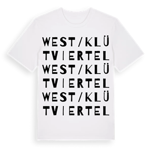 West/Klütviertel ordlek t-shirt – ekologisk bomull t-shirt från Pinshirt