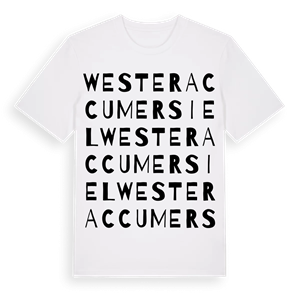 Westeraccumersiel ordlek t-shirt – ekologisk bomull t-shirt från Pinshirt