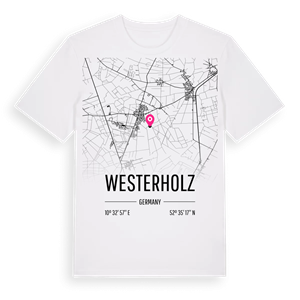 Westerholz karta t-shirt – ekologisk bomull t-shirt från Pinshirt