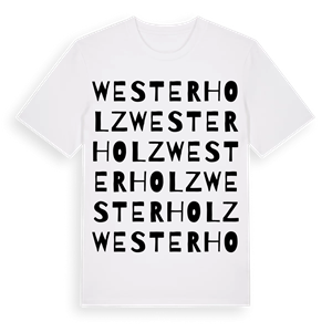 Westerholz ordlek t-shirt – ekologisk bomull t-shirt från Pinshirt