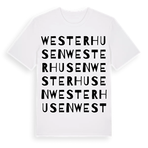 Westerhusen ordlek t-shirt – ekologisk bomull t-shirt från Pinshirt
