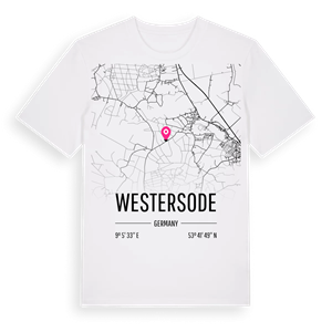 Westersode karta t-shirt – ekologisk bomull t-shirt från Pinshirt