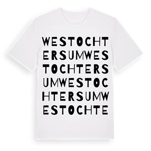 Westochtersum ordlek t-shirt – ekologisk bomull t-shirt från Pinshirt
