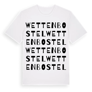 Wettenbostel ordlek t-shirt – ekologisk bomull t-shirt från Pinshirt