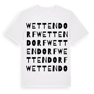 Wettendorf ordlek t-shirt – ekologisk bomull t-shirt från Pinshirt