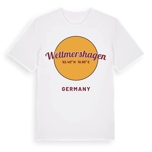 Wettmershagen cirkel t-shirt – ekologisk bomull t-shirt från Pinshirt