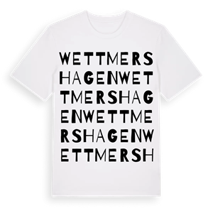 Wettmershagen ordlek t-shirt – ekologisk bomull t-shirt från Pinshirt
